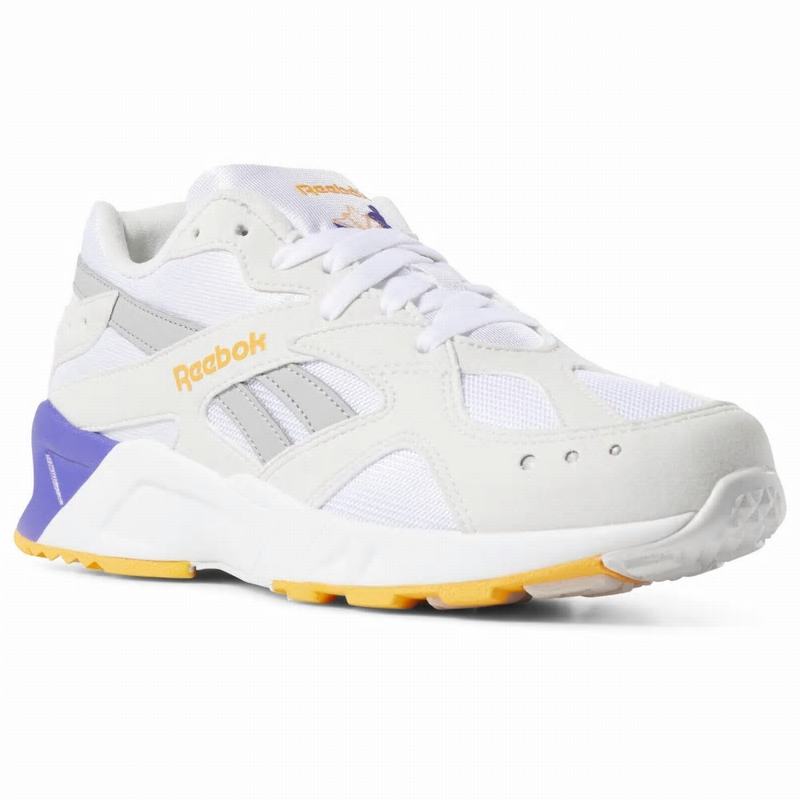 Tenisi Reebok Aztrek Dama Albi/Gri/Aurii/Violet Romania MQ3479NA